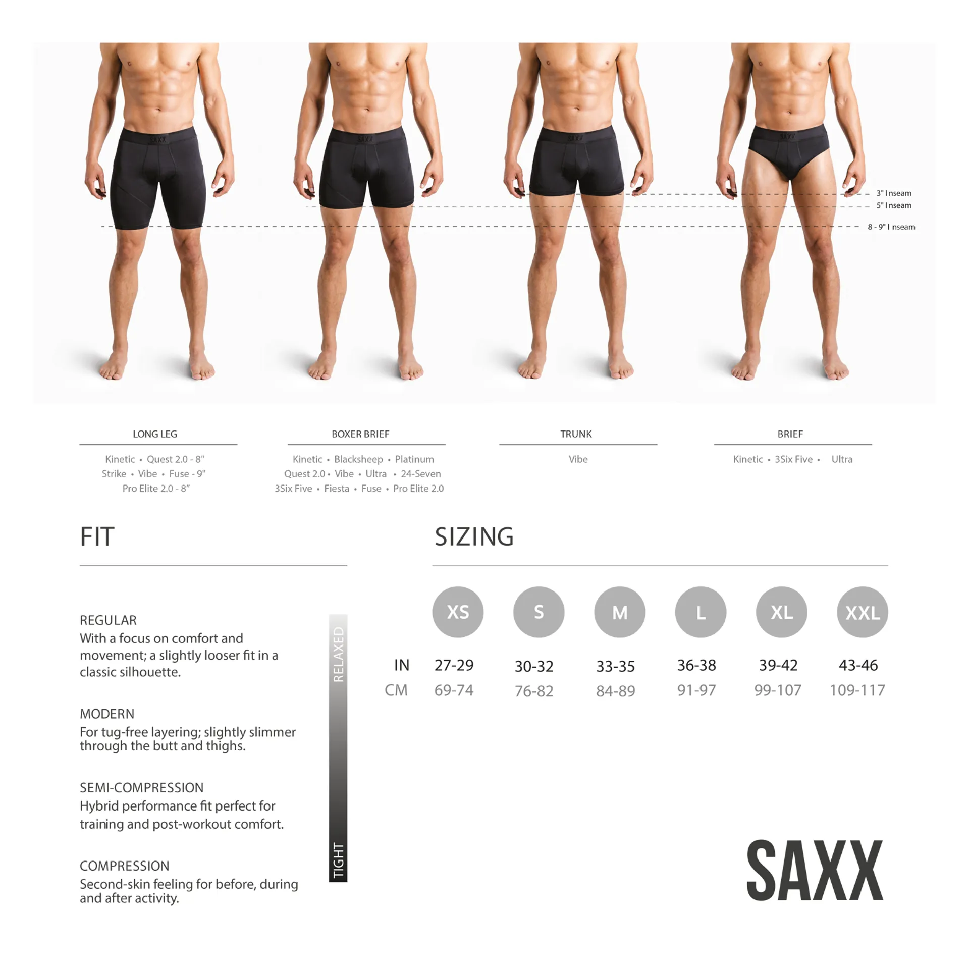 SAXX Mens Kinetic HD Boxer Blackout
