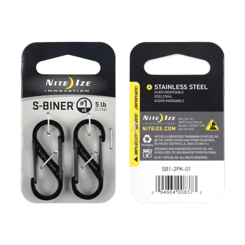 NiteIze S-Biner 1 Steel Black