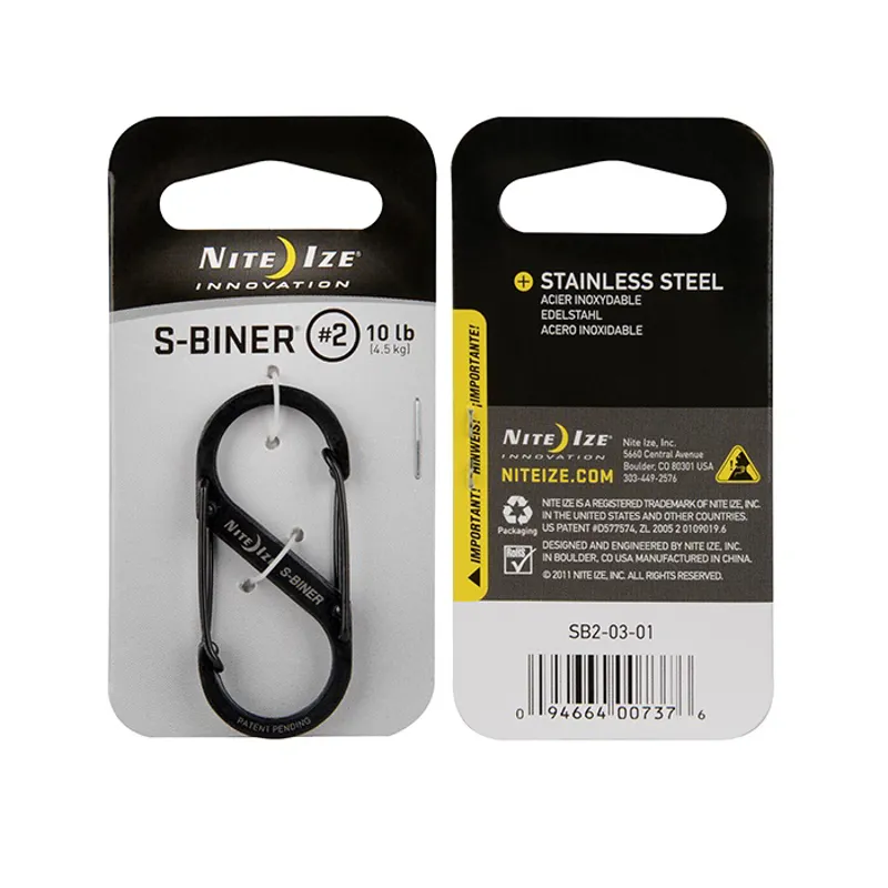 NiteIze S-Biner 2 Steel Black