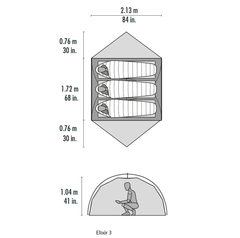 MSR Elixir 3 Backpacking Tent Grey-6
