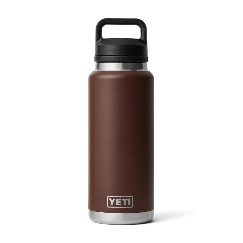 YETI Rambler 36oz Bottle Chug Cap Wetlands Brown