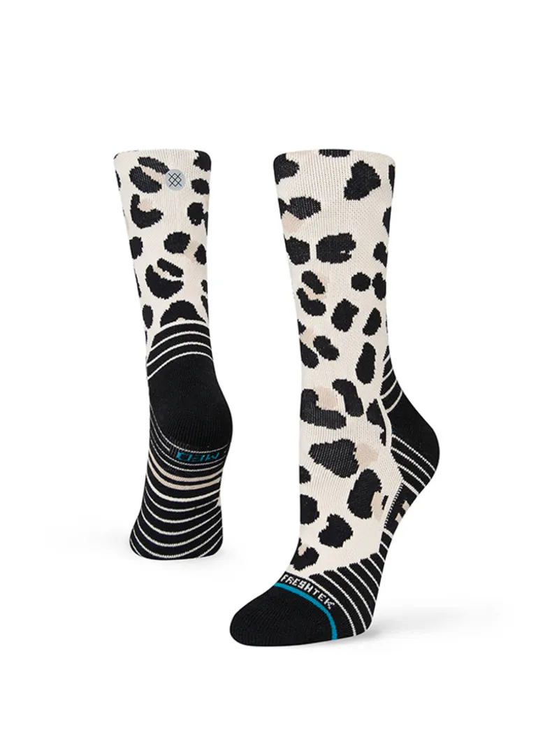 STANCE Womens Spot Check Crew Socks Leopard
