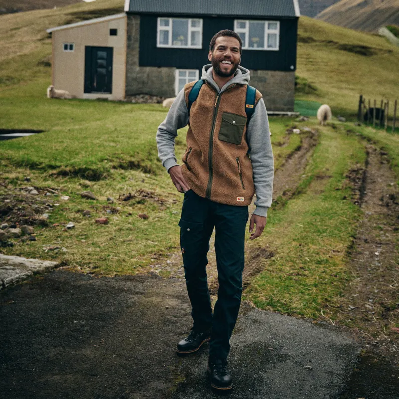 Fjallraven Mens Vardag Pile Vest Black/Dark Grey-5