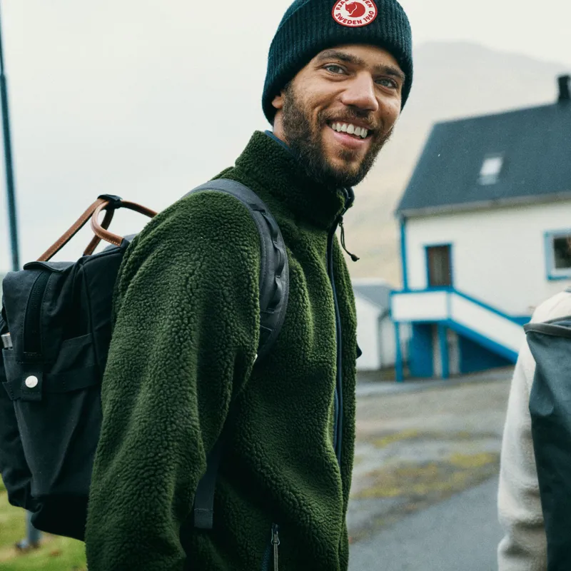 Fjallraven Mens Vardag Pile Fleece Buckwheat Brown/Laurel Green-9