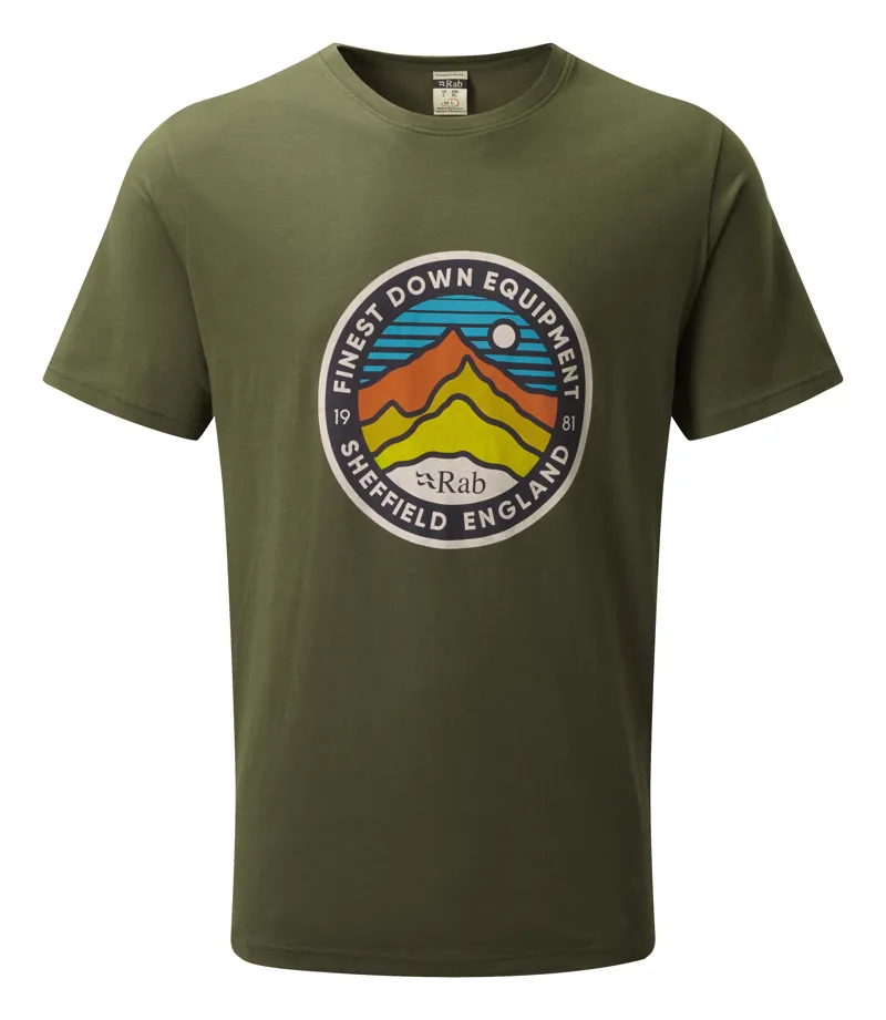 Rab Mens Stance 3 Peaks SS Tee Army