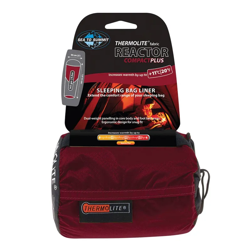 Sea To Summit Thermolite Reactor Compact Plus Sleeping Bag Liner Red
