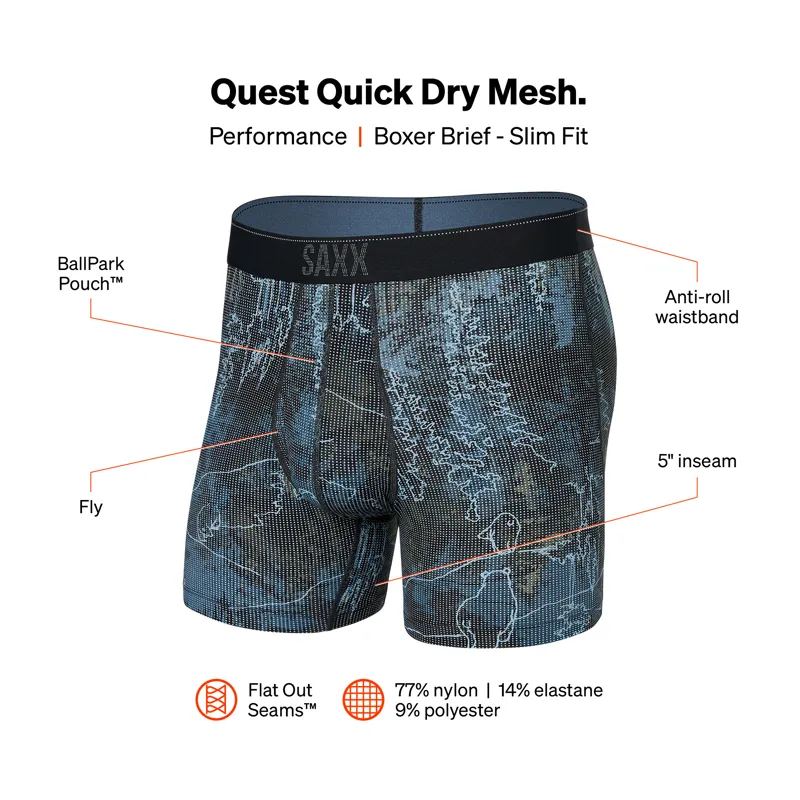 SAXX Men's Quest Brief Fly Smokey Mountains -4