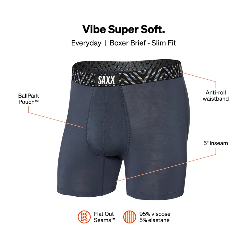 SAXX Men's Vibe Boxer Brief India Ink-4