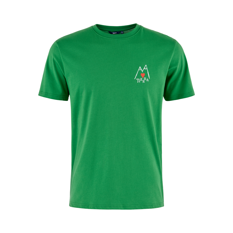 Tierra Mens OC Tee Heart Poppy Green