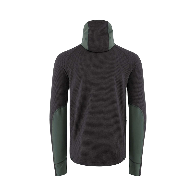 Klattermusen Mens Hugin Zip Hoodie Raven/Teal Grey-1