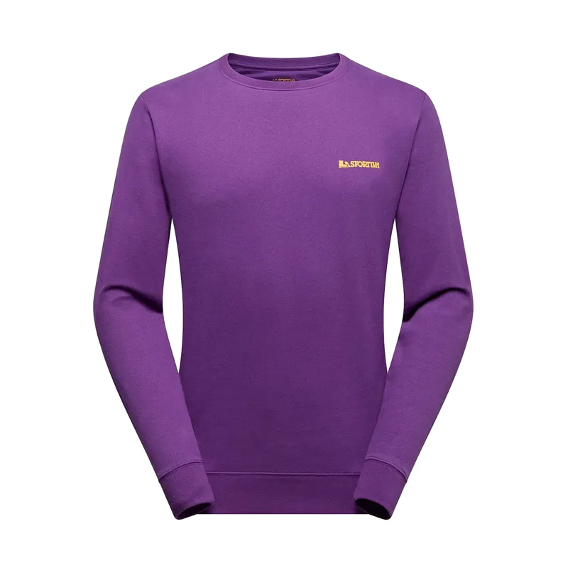 La Sportiva Men's Climbing On The Moon Sweatshirt Viola / Giallo
