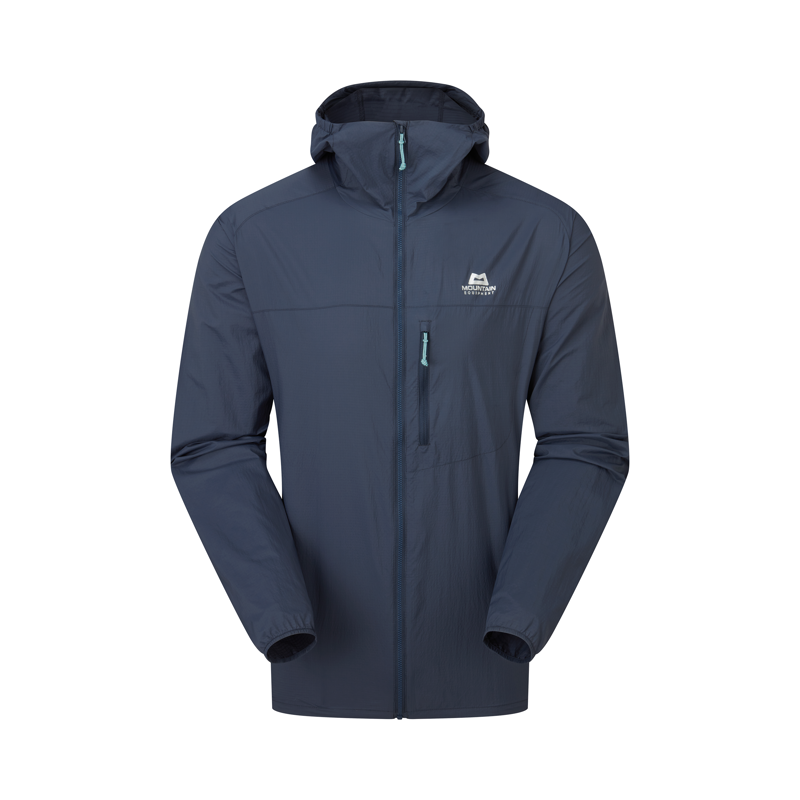 Mountain Equipment Men's Aerofoil Hooded Jacket Blue Nights