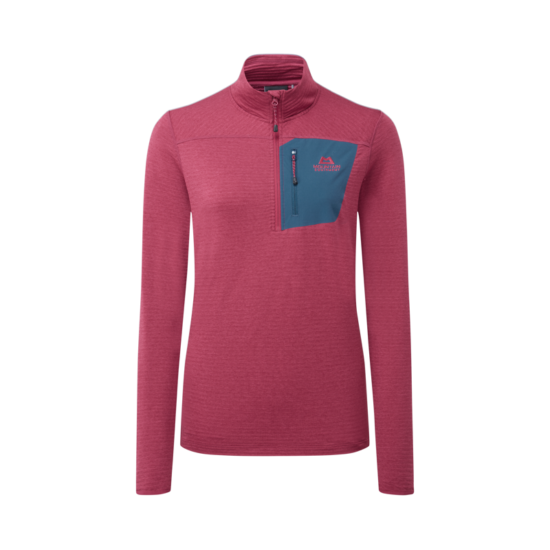 Mountain Equipment Women's Lumiko Zip T Maroon / Majolica