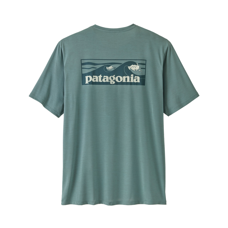 Patagonia Mens Cap Cool Daily Shirt Boardshort Logo Blue Sage X-Dye-1