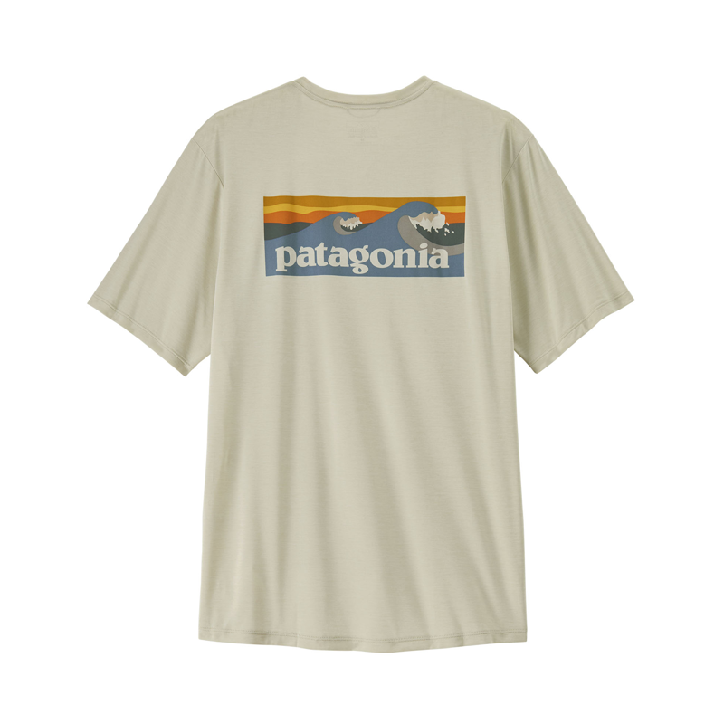 Patagonia Men's Cap Cool Daily Shirt Boardshort Logo Dyno White 