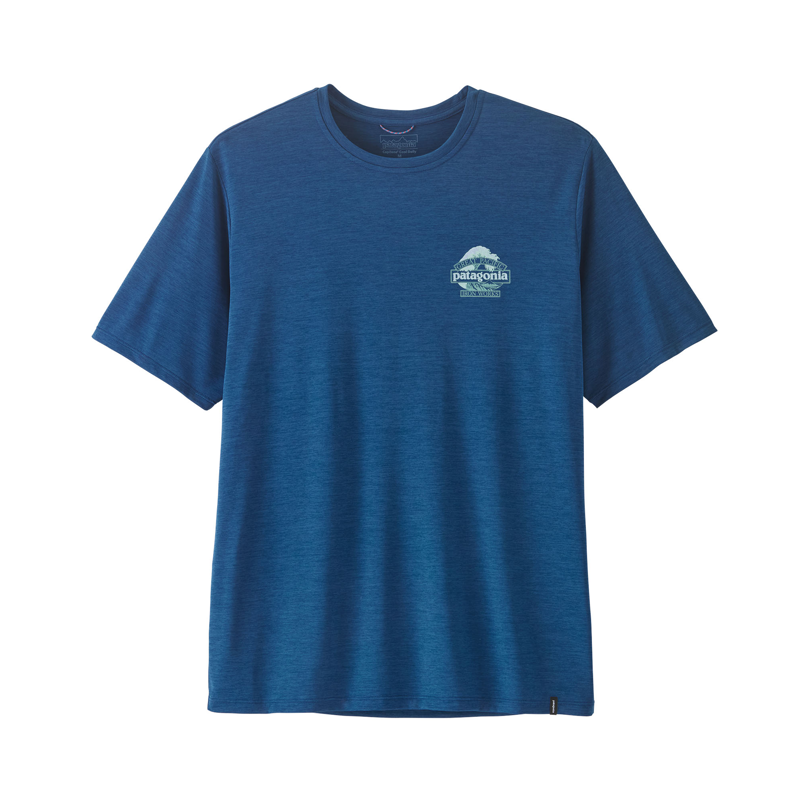 Patagonia Men's Cap Cool Daily Shirt Great Waves Clement Blue X-Dye