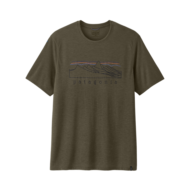 Patagonia Men's Capilene Cool Trail Shirt Stratapeaks Basin Green