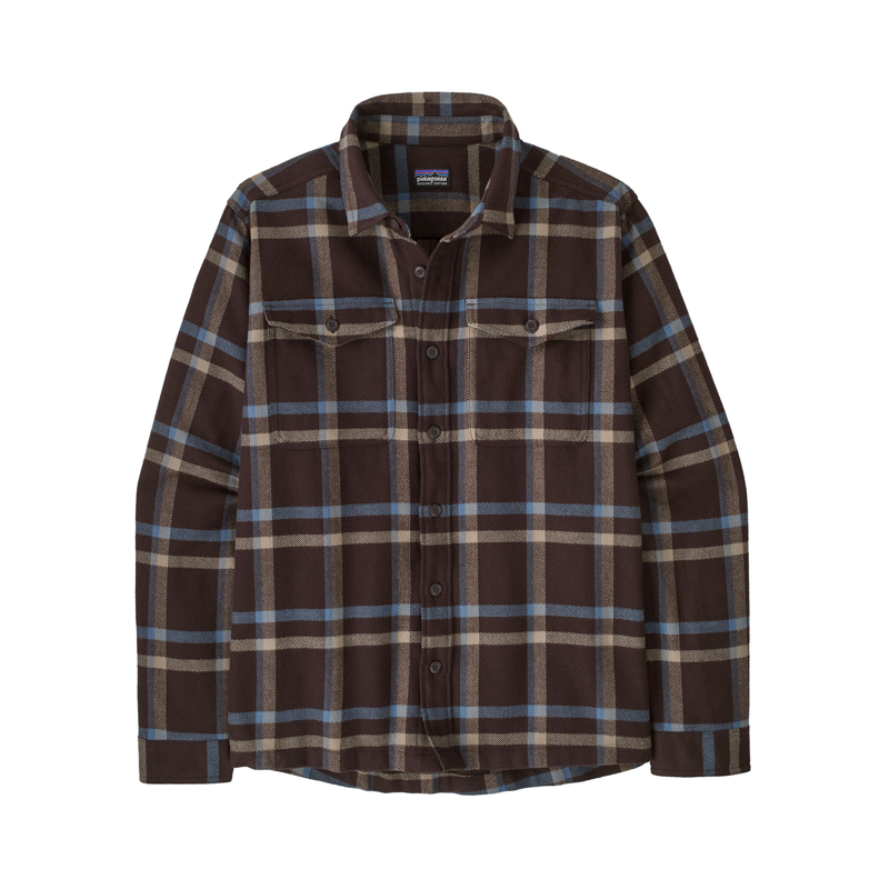 Patagonia Men's Fjord Flannel Shirt Crossing / Den Brown