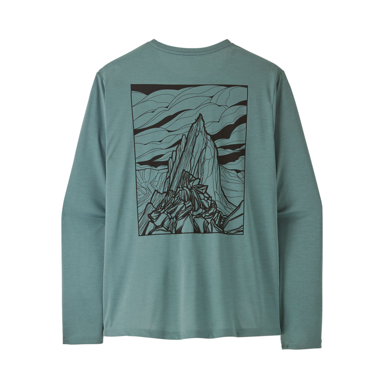 Patagonia Men's LS Cap Cool Daily Shirt Cloud Crag Blue Sage X-Dye-1