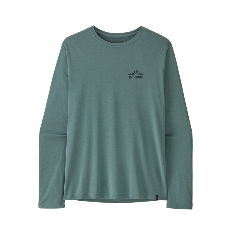 Patagonia Men's LS Cap Cool Daily Shirt Cloud Crag Blue Sage X-Dye