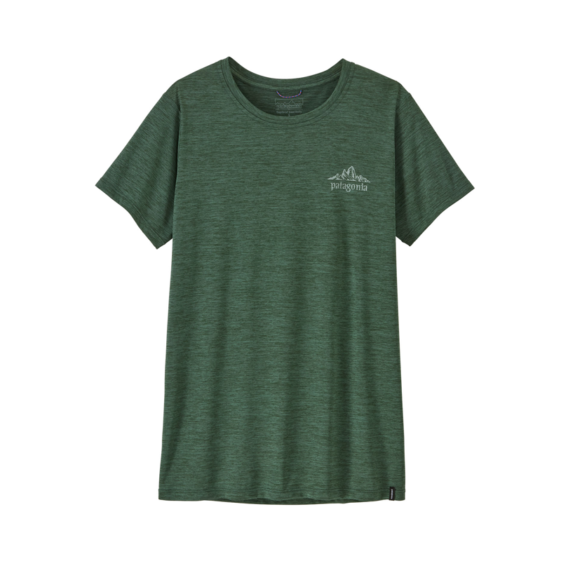 Patagonia Women's Cap Cool Daily Shirt Cloud Crag Canopy Green X-Dye
