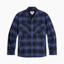 Royal Robbins Men's Vista Flannel Shacket Deep Blue Grizzly Plaid
