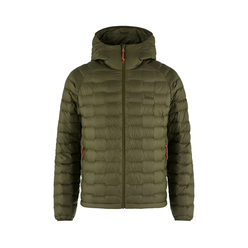 Tierra Men's Istinden Hooded Down Jacket Olive Night