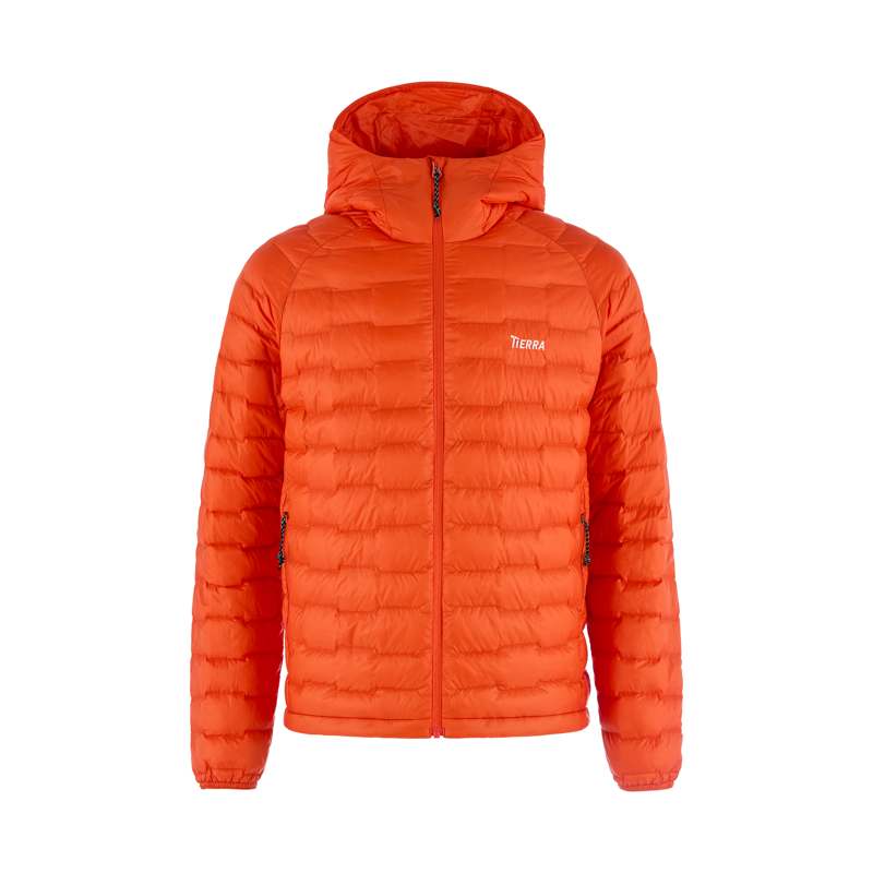 Tierra Men's Istinden Hooded Down Jacket Warm Orange