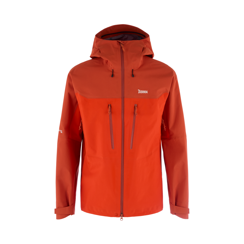 Tierra Men's Roc Noir Jacket Warm Orange / Brick Red