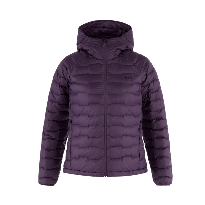 Tierra Women's Istinden Hooded Down Jacket Deep Plum