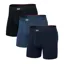 SAXX Men's Vibe Xtra Three-Pack Brief Boxers Denim/Nvy/Blk
