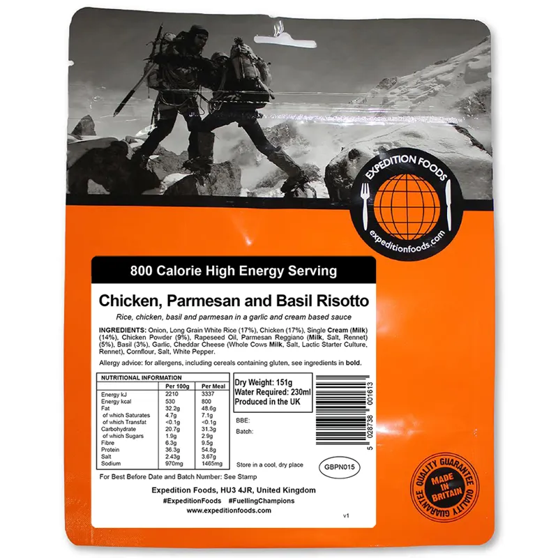 Expedition Foods Chicken Parmesan and Basil Risotto 800kcal