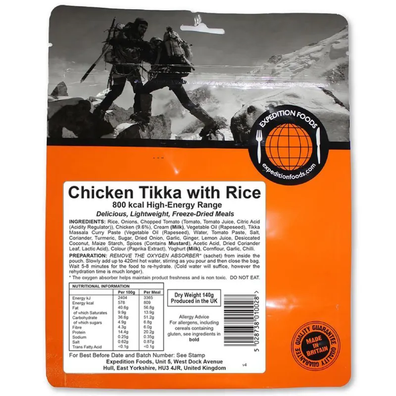 Expedition Foods Chicken Tikka Rice 800kcal