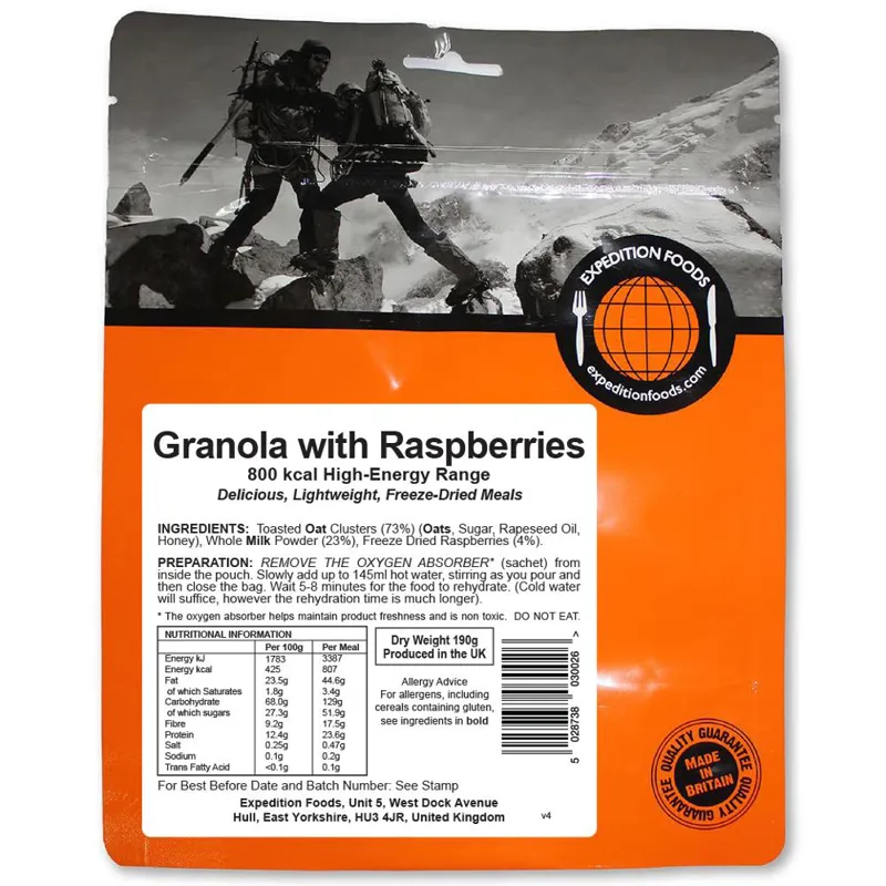 Expedition Foods Granola Raspberries 800kcal