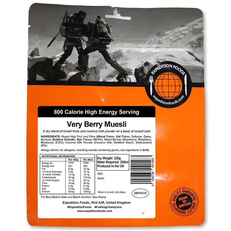 Expedition Foods Very Berry Muesli 800kcal