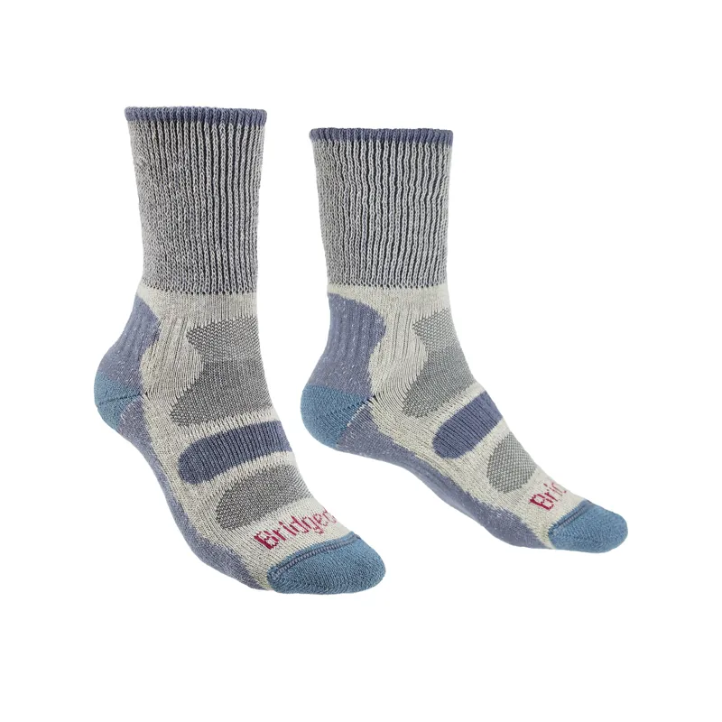 Bridgedale Womens Hike Lightweight Cotton Coolmax Smoky Blue