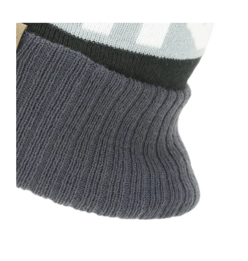 Sealskinz Cold Weather Bobble Hat Black/Grey-5