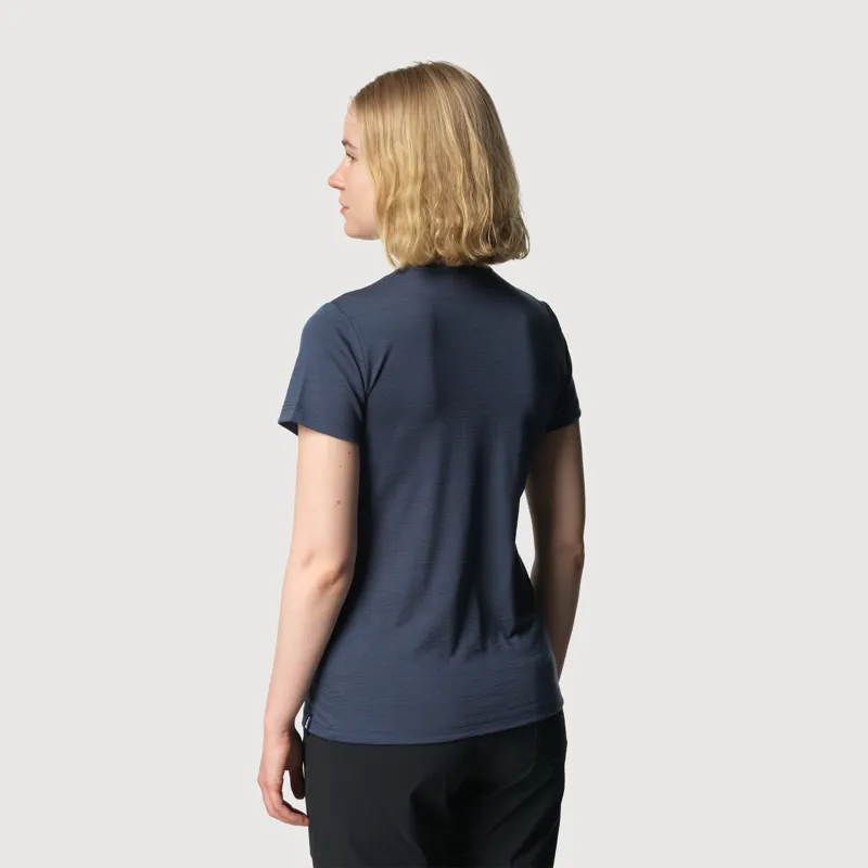 Tierra Women's Wool T-Shirt Denim Blue-2