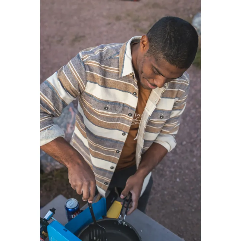 Royal Robbins Mens Clouds Rest Hemp LS Bistre Pacific Crest Stripe-6