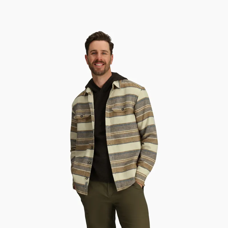 Royal Robbins Mens Clouds Rest Hemp LS Bistre Pacific Crest Stripe-1
