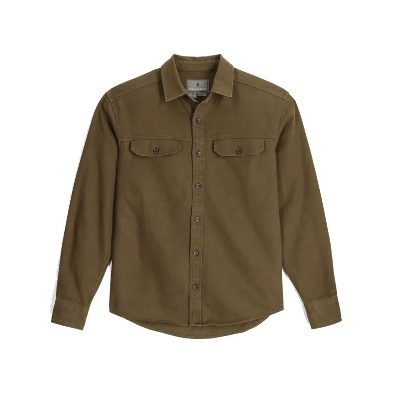 Royal Robbins Mens Clouds Rest Hemp LS Dark Olive Heather