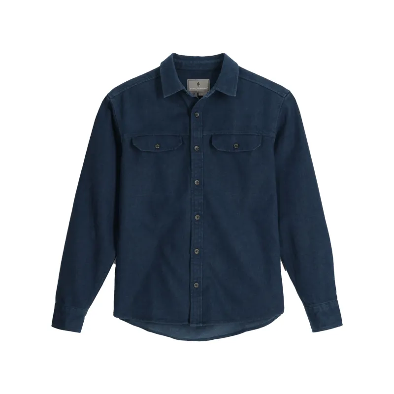 Royal Robbins Mens Clouds Rest Hemp LS Deep Blue Heather