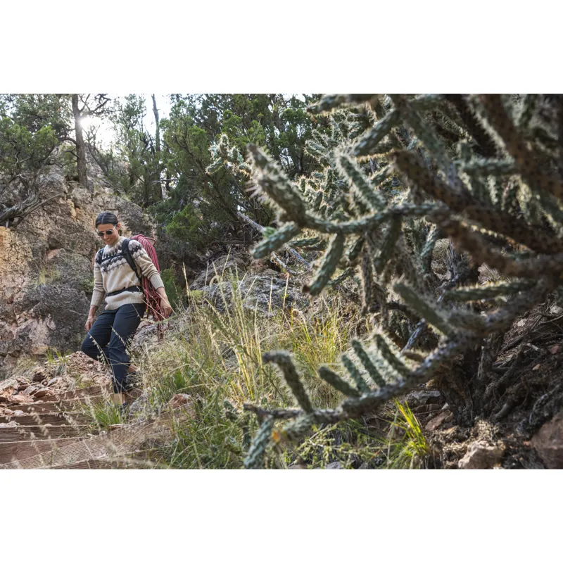 Royal Robbins Women's Rockcraft Wool Crew L/S Naval Heather/Snowcreek-3