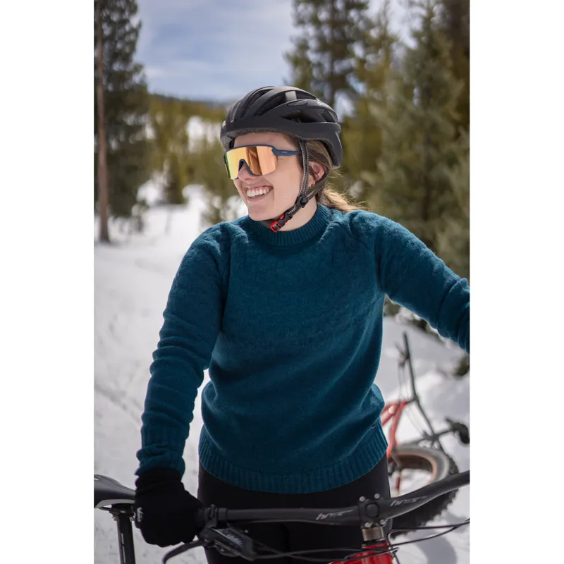 Royal Robbins Women's Rockcraft Wool Crew L/S Naval Heather/Snowcreek-1