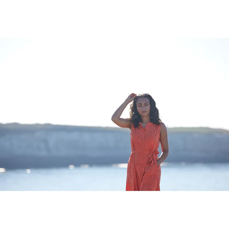 Royal Robbins Women's Spotless Traveler Tank Dress Baked Clay-3