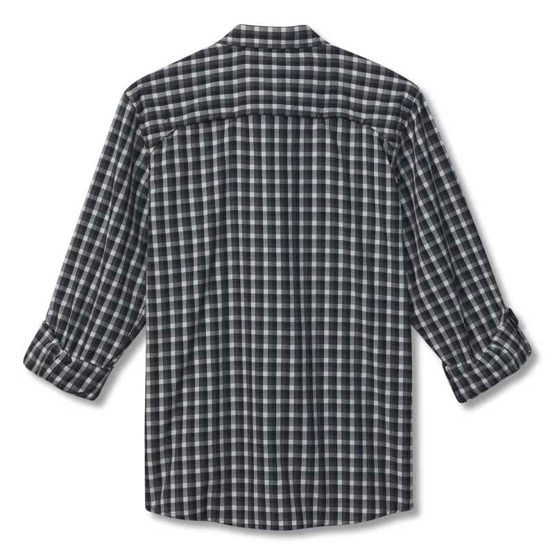 Royal Robbins Mens Bug Barrier Vista Dry Plaid LS Navy-1