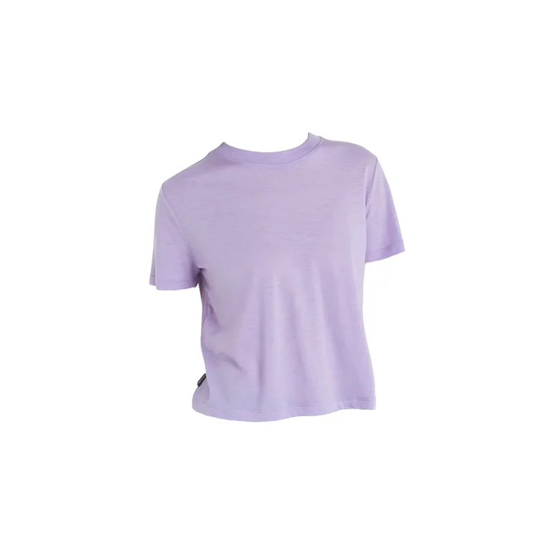 Icebreaker Women's Merino 150 Tech Lite SS Crop Tee Purple Gaze