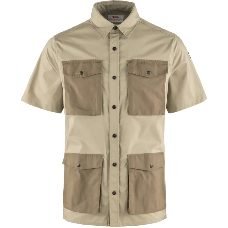 Fjallraven Men's Raven Shirt SS Fossil/ Suede Brown