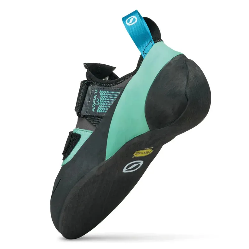 Scarpa Women's Arpia LV Climbing Shoes Shark/Aqua-3
