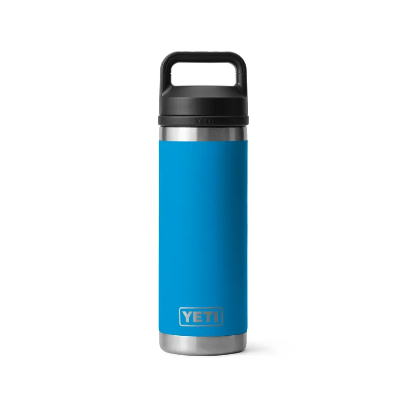 YETI Rambler 18oz Bottle Chug Cap Big Wave Blue